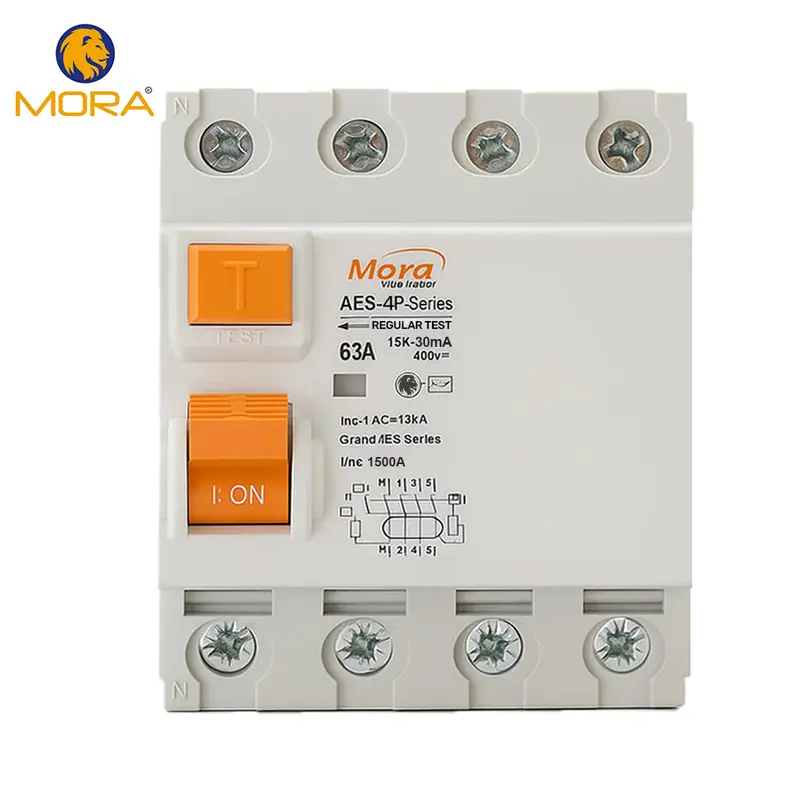 Mora 4-Pole 63A Rccb – High-Sensitivity Residual Current Circuit Breaker For Leakage Protection 1