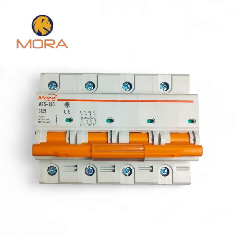 Mora 4-Pole Ac Circuit Breaker – 400V, 125A Industrial-Grade Mcb 1