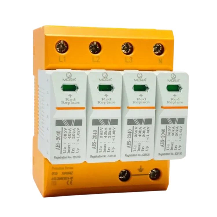 Mora Aes-2040 4-Pole Ac Spd – 385V Surge Protection For Three-Phase Systems 1