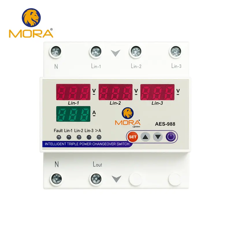 Mora Auto Phase Selector Voltmeter – Adjustable Over/Under Voltage Protection For 3-Phase Networks 1
