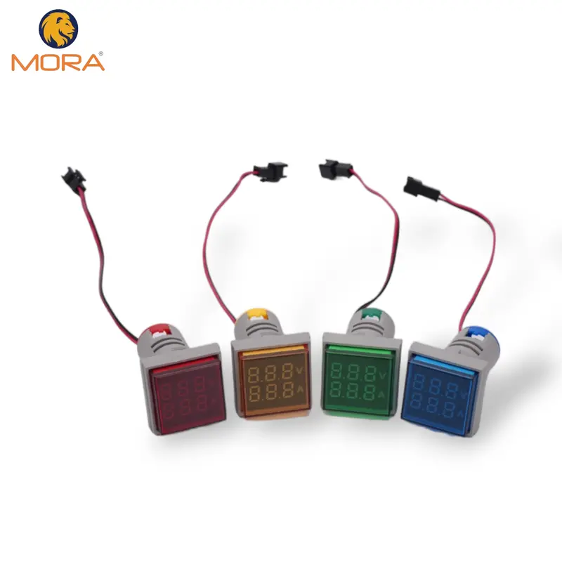 Mora Led Panel-Mount Ampere & Volt Indicator – Compact Analog Display For Monitoring 1