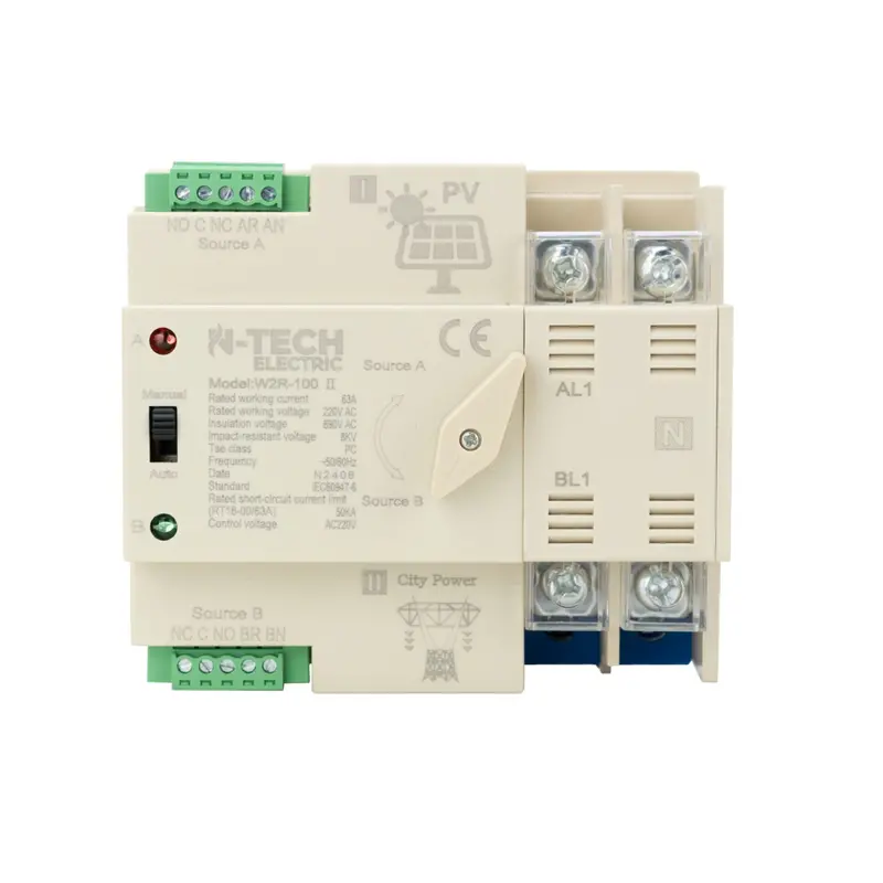 N-Tech 2-Pole 63A Automatic Transfer Switch (Ats) For Dual Power Sources 1