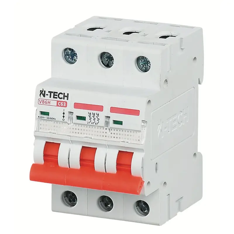 N-Tech Vb6H 3-Pole Ac Miniature Circuit Breaker – Reliable Three-Phase Protection 1