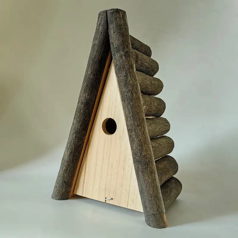 Nature Watch Rustic Birdhouse – Handcrafted Wooden Shelter, 34 Cm 1