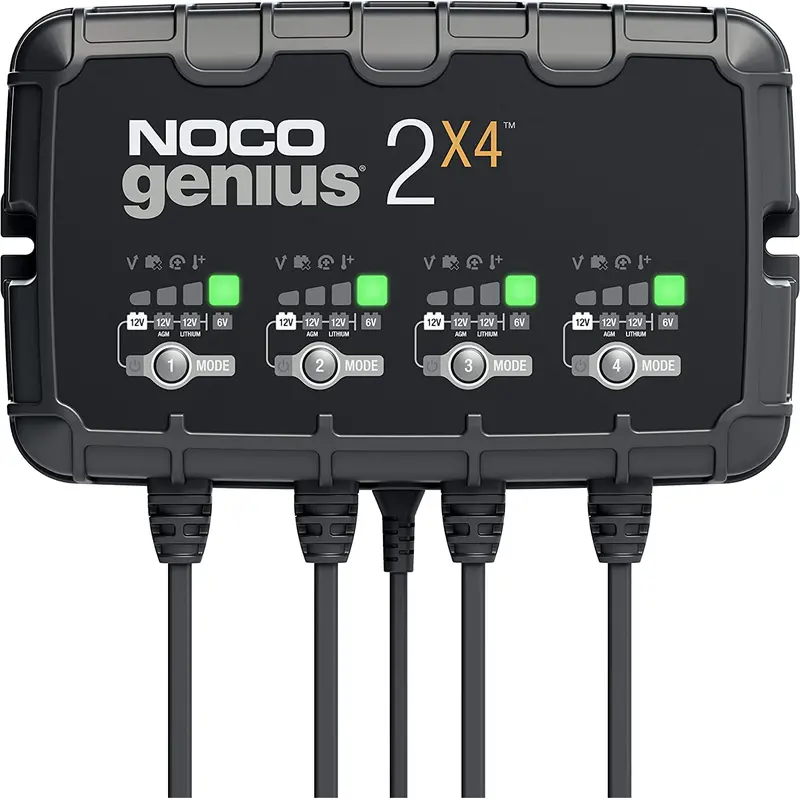 Noco Genius 2X4 8-Amp 4-Bank Intelligent Battery Charger 1