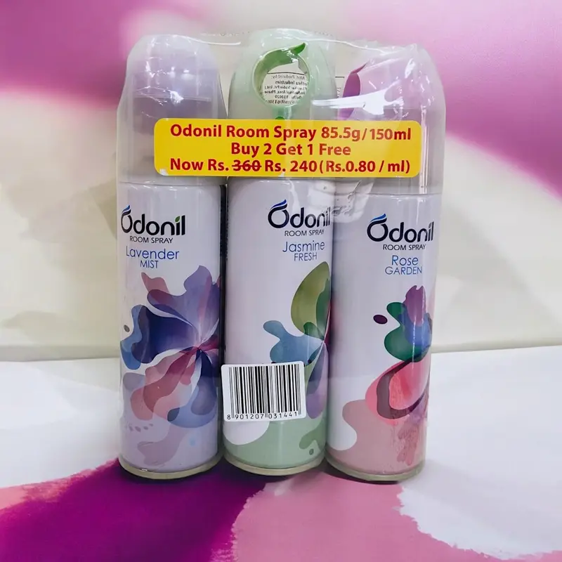 Odonil Special Room Freshener Combo – Rose, Jasmine & Lavender Spray (3 × 170Ml) 1