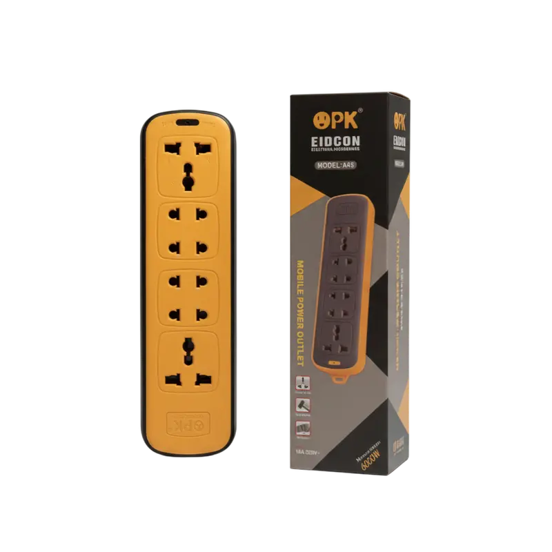 Opk A45 6-Outlet Basic Extension Board – Reliable Desktop Power Distribution 1