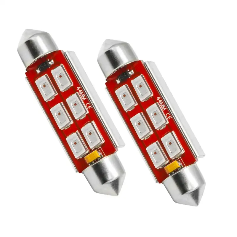 Oracle Lighting 5207-004 Green 44Mm 6-Led 3-Chip Festoon Bulbs – Pair 1