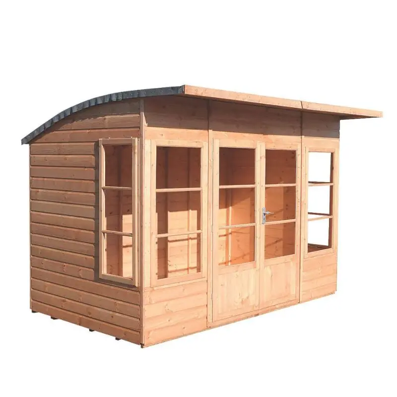 Orchid 5'7" X 9'9" Curved-Design Summerhouse – Premium Dip-Treated Shiplap 1