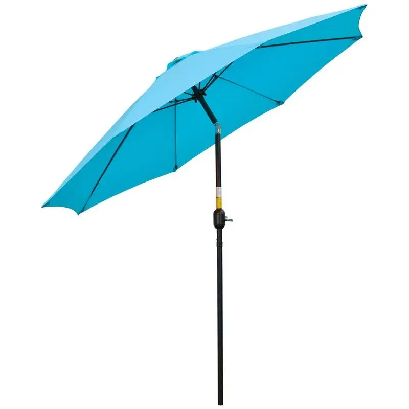 Outsunny 2.6M Straight Patio Umbrella – Uv-Resistant Sun Shade With Tilt Function & Sturdy Pole 1