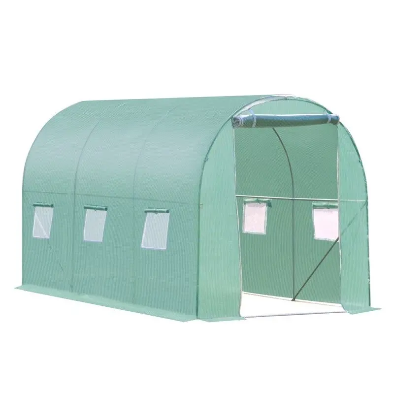 Outsunny 3 M X 2 M Walk-In Polytunnel – Green Grow House With Zip Door & Adjustable Vents 1