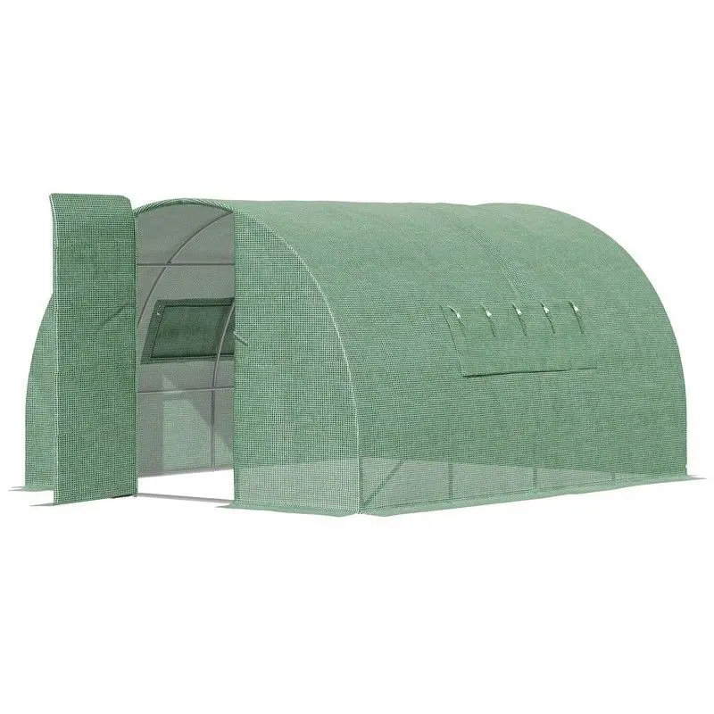 Outsunny Reinforced Polytunnel Greenhouse – 4 M X 3 M X 2 M Walk-In Grow Tunnel With Heavy-Duty Frame 1