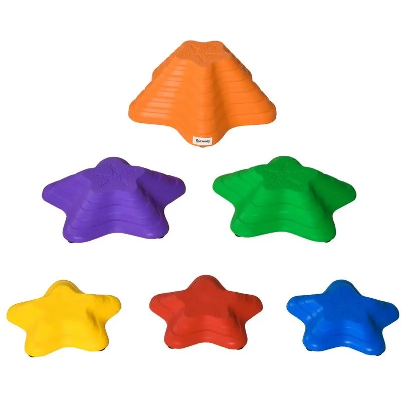Outsunny Set Of Six Kids’ Balance Stepping Stones For Motor Skill Development 1