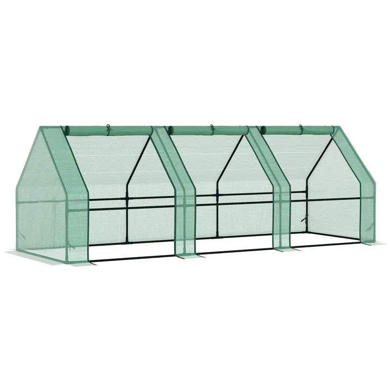 Outsunny Xs Steel-Framed Polytunnel Greenhouse 1