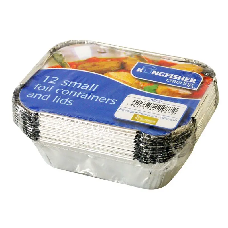 Pack Of 12 Small Foil Containers With Lids – Disposable Leak-Proof Food Storage Trays 1