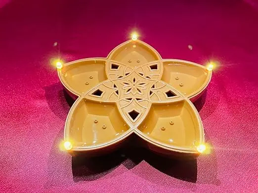 Panchmukhi Led Diya With Water Sensor – Oil-Free, Electricity-Free Eco-Friendly Decorative Light 1