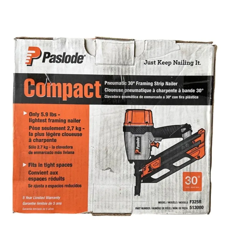 Paslode F325R-513000 30° Compact Framing Nailer – 3¼" Capacity 1