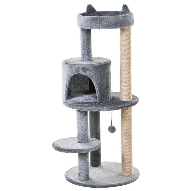 Pawhut 104Cm Tall Cat Climbing Tower – Slim Profile Vertical Habitat 1