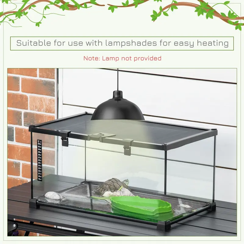 Pawhut Compact Reptile Terrarium – 50 X 30 X 25 Cm Lizard Habitat Enclosure 1