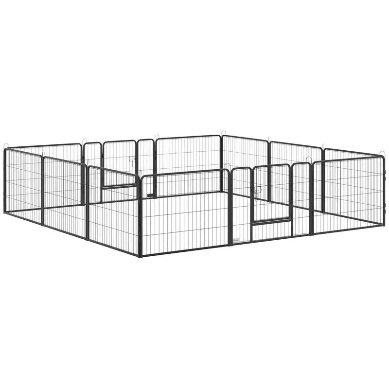 Pawhut Heavy-Duty Metal Puppy Playpen – Secure Outdoor/Indoor Enclosure 1