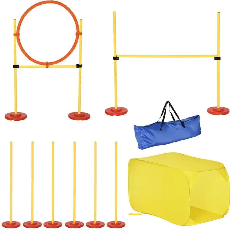Pawhut Portable Dog Agility Set – Adjustable Jump Pole & Multi-Obstacle Training Kit 1