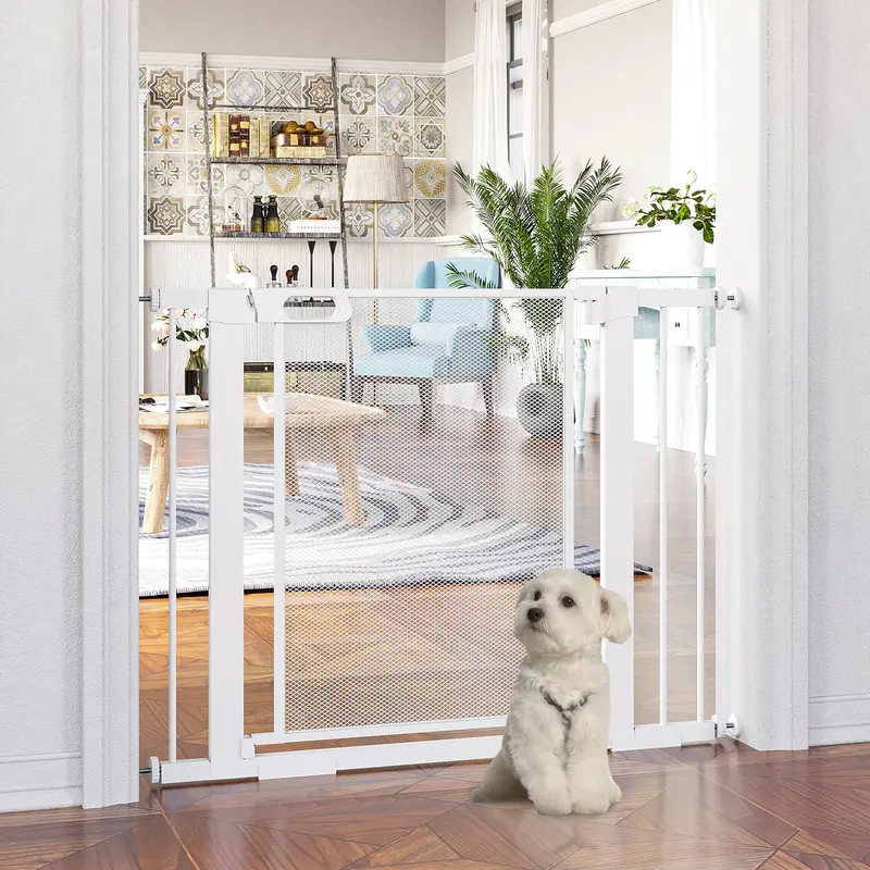 Pawhut Pressure-Mount Safety Gate – Adjustable Pet Barrier For Doorways And Stairs 1