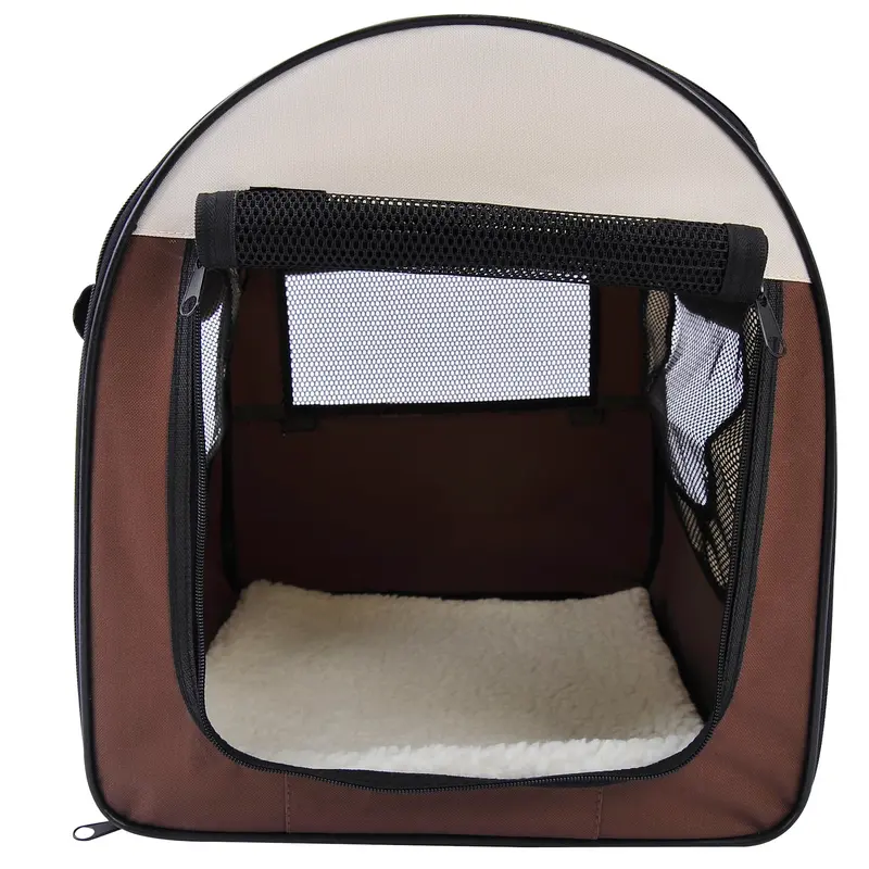 Pawhut Soft-Fold Fabric Pet Crate – Lightweight Travel Kennel With Ventilated Panels 1