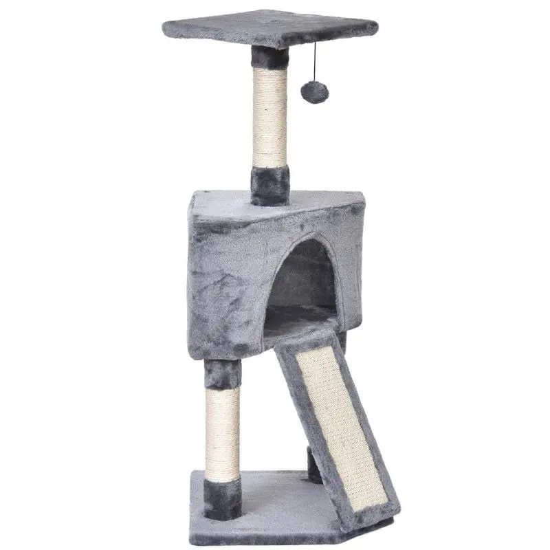 Pawhut Space-Saving Corner Cat Tree – Modular Vertical Play Center 1