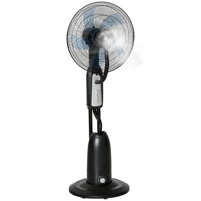 Pedestal Fan With Built-In Mist Spray – Cooling Air Circulator For Indoor Use 1