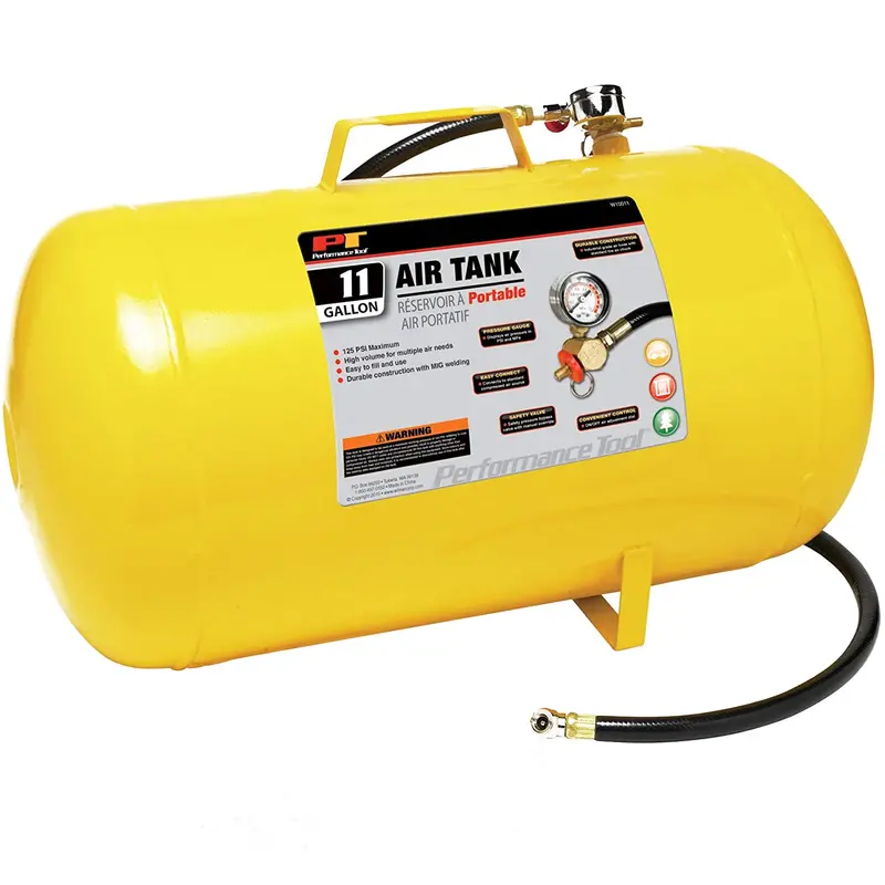 Performance Tool W10011 11-Gallon Portable Air Tank With Regulator & Gauges 1