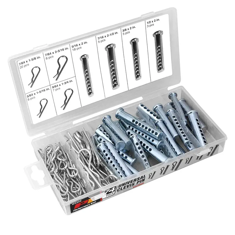Performance Tool W5359 74-Piece Universal Clevis Pin Assortment For Mechanical Assembly 1