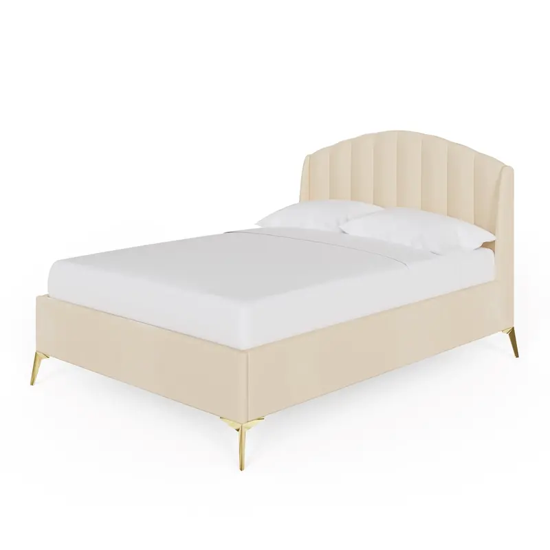 Pettine Natural King-Size Ottoman Bed – Wooden Frame With Fabric Upholstery (5Ft X 7Ft) 1