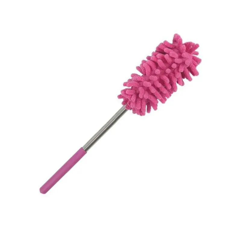 Pink Telescopic Microfiber Cleaning Brush – Angled Head 1