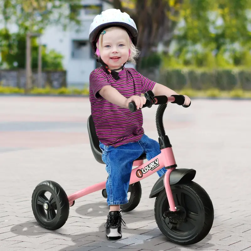 Pink Toddler Tricycle – 3-Wheel Ride-On Bike For Preschool Children 1