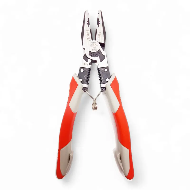 Pride Super Pliers P885 – 8-Inch Cr-V Multi-Tool: Wire Gripper, Cutter, Thimble Punch & Stripper 1