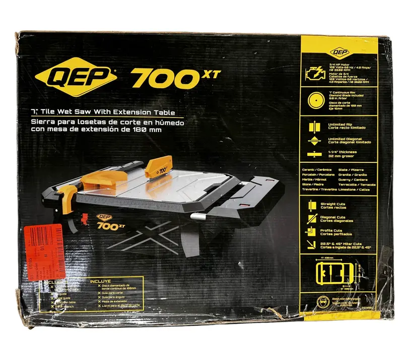 Qep 22700Q 7-Inch 700Xt Wet Tile Saw With Table Extension – Blade Missing 1