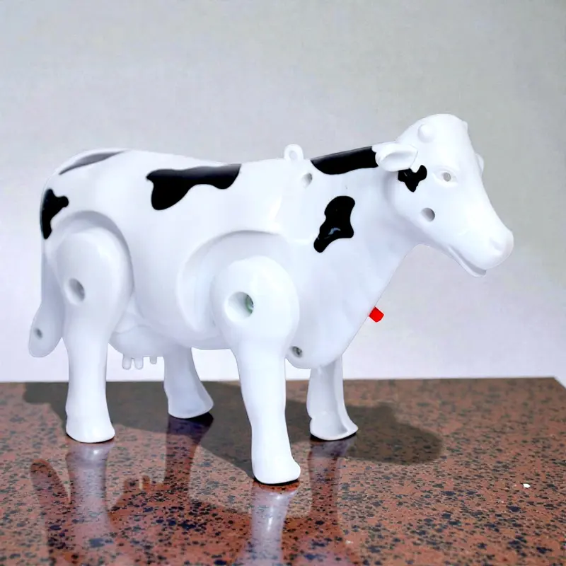 Realistic Walking Cow Toy – Battery-Powered Animal Figure With Swinging Legs, Sounds & Light For Ages 2+ 1