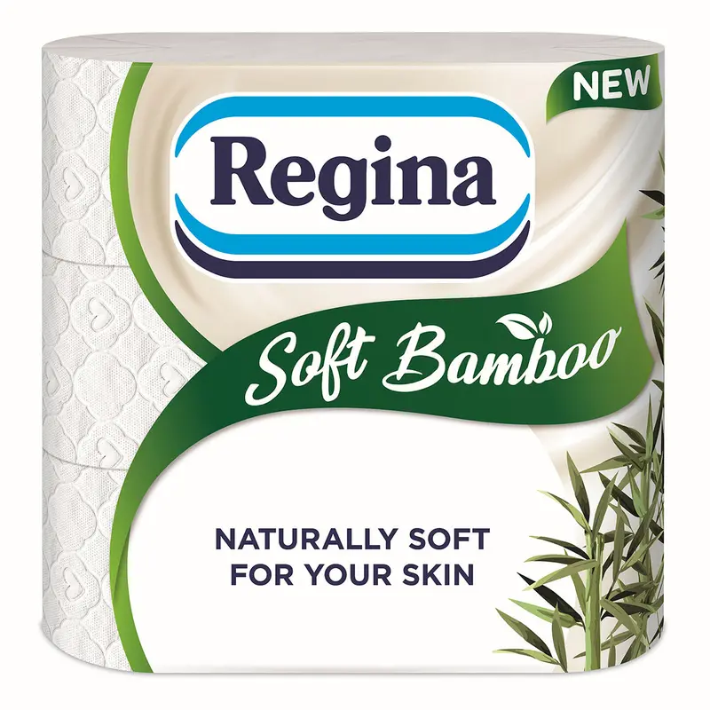 Regina Soft Bamboo Toilet Paper – 3-Ply, 9 Rolls Per Pack 1