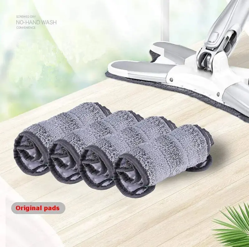 Replacement Microfiber Pads For X-Shape Flat Mops – Reusable Flipping Pads For Self-Wringing Systems 1