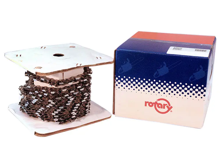 Rotary 7421002 0.050" Pitch 3/8" Pitch 25-Foot Semi-Chisel Chain With Bumper Links 1