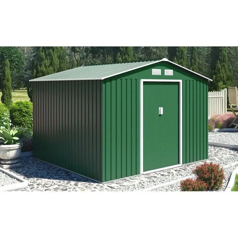 Royalcraft Oxford Metal Garden Shed – Green, 2.8M X 2.6M 1
