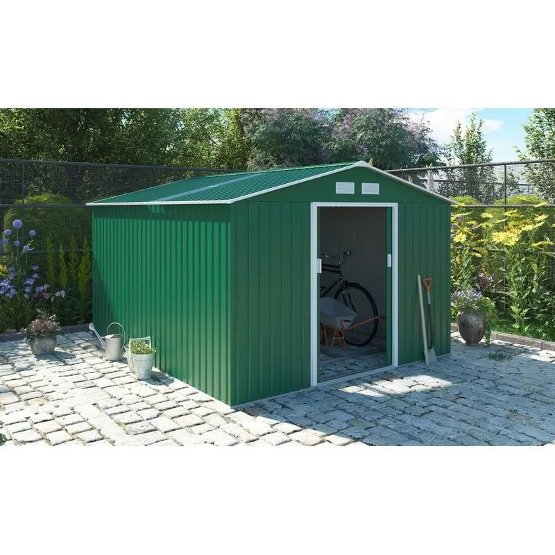 Royalcraft Oxford Metal Garden Shed – Green, 2.8M X 3.2M 1
