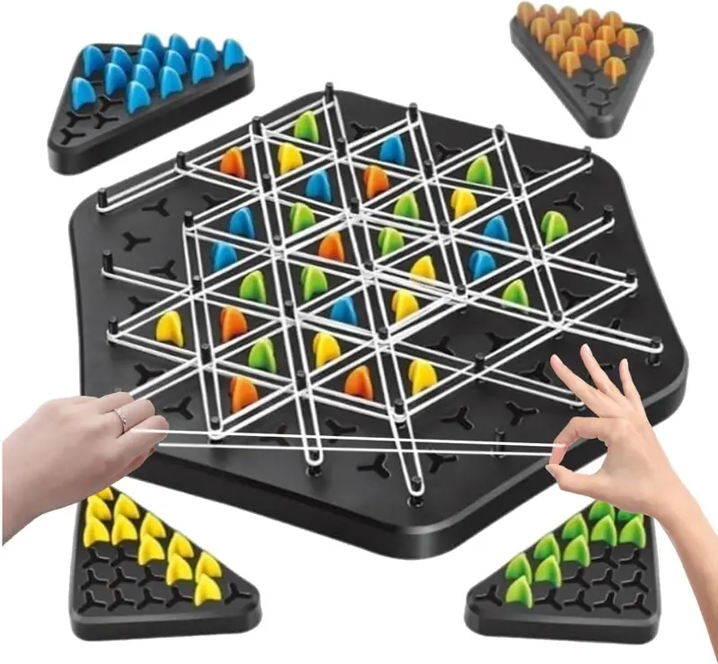 Rubber Band Geometry Puzzle Game – Stem-Themed Peg Board Strategy Challenge For Kids & Families (2–4 Players) 1