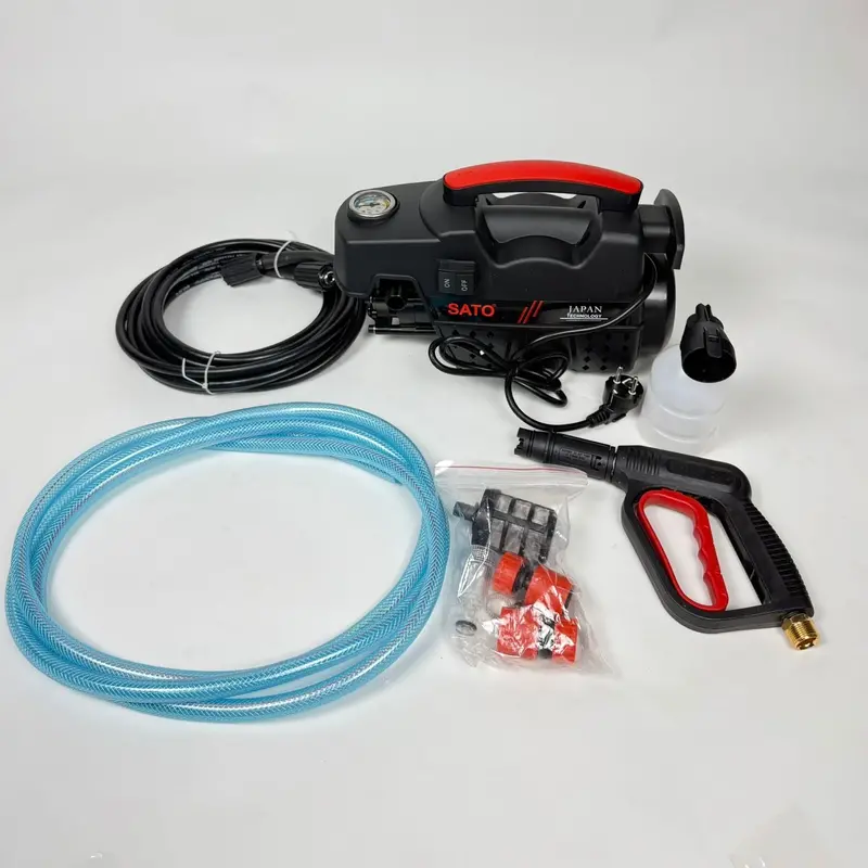 Sato Japan 1.4Kw Heavy-Duty Pressure Washer – 130 Bar, 10L/Min Flow, 220V Eu-Compatible System 1