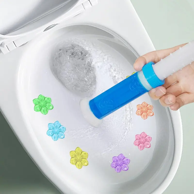 Scented Toilet Bowl Gel Stamp Refills – Floral Freshness Cleaner With Replaceable Gel Discs 1