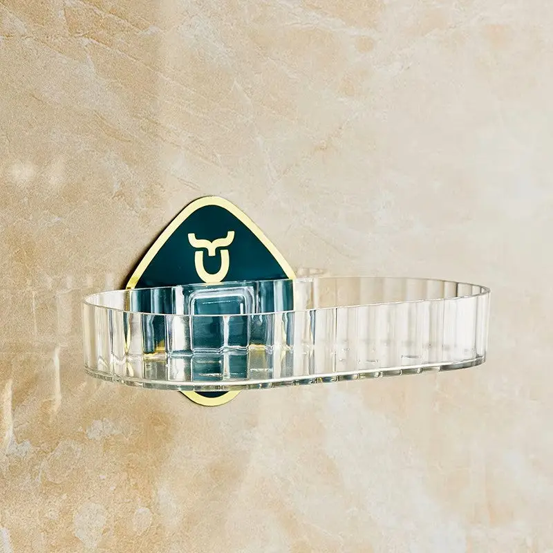 Self-Adhesive Acrylic Soap Dish – Transparent, Drainage-Designed Bathroom Soap Holder 1