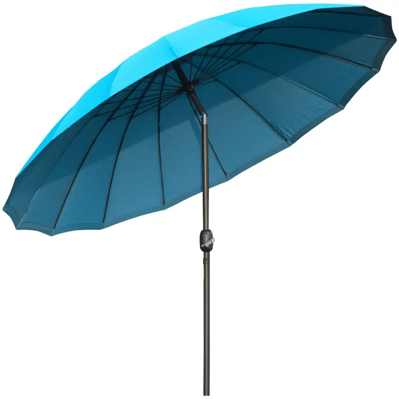 Shanghai-Style 2.6M Garden Parasol With Crank Lift And Adjustable Tilt Mechanism 1