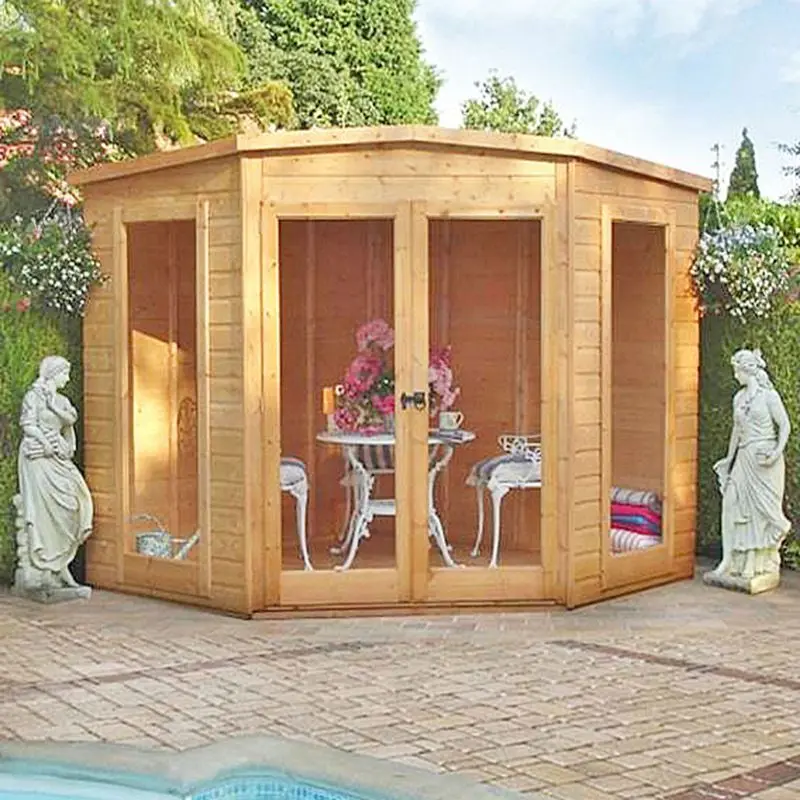 Shire Barclay 9'9" X 9'9" Flat-Roof Summerhouse – Dip-Treated Shiplap 1