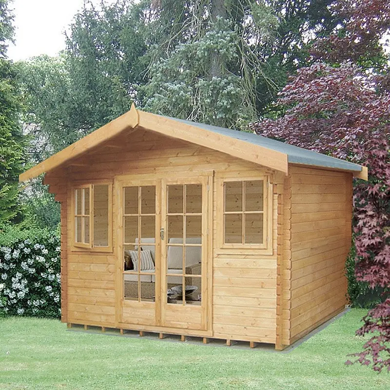Shire Clipstone 11'9" X 13'8" Premium Apex Log Cabin — 28Mm Tongue & Groove Cladding 1