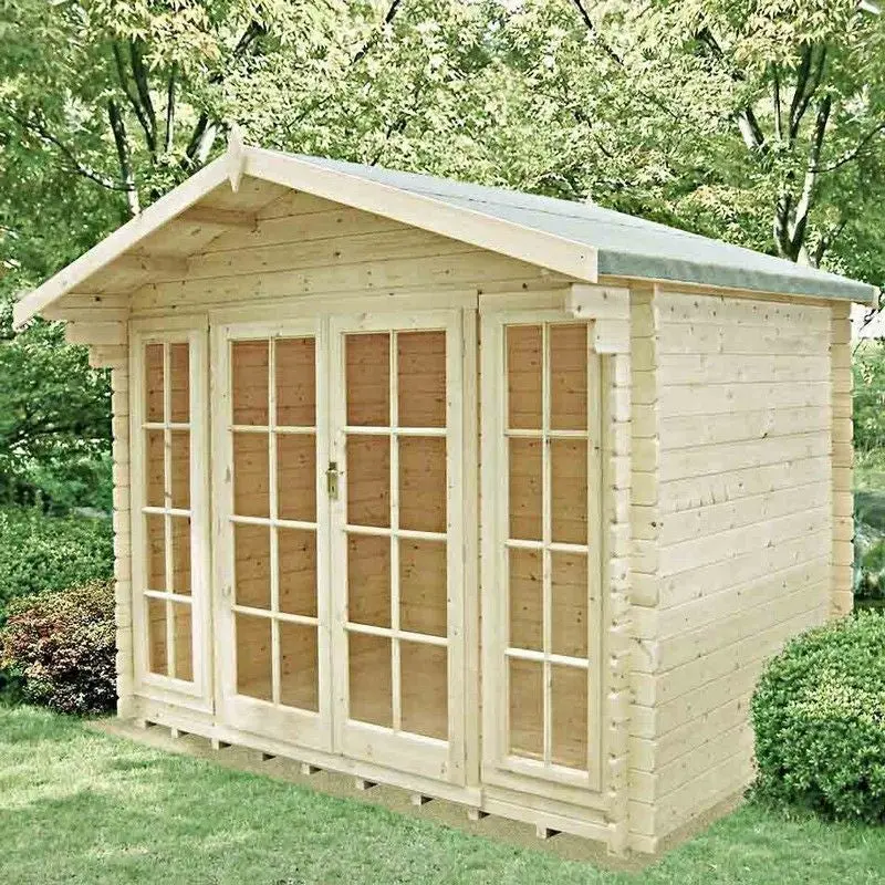Shire Epping 11'9" X 15'8" Premium Apex Log Cabin — 70Mm Tongue & Groove Cladding 1